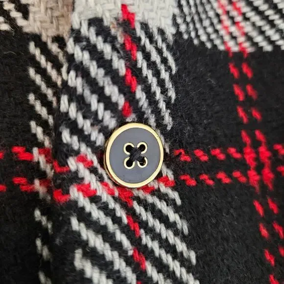 Janie and Jack Wool Blend Red Black Plaid Tartan Winter Holiday DressKid's 2T
